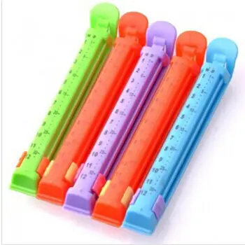 

1 pcs Snack Sweets Food Sealing Clip Date Recordable Clamp 15pcs:Multicolor random