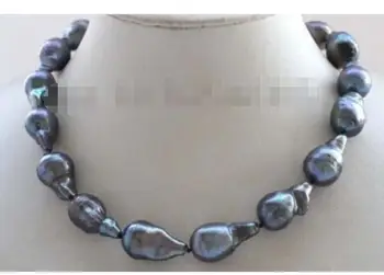 

18" Natural 23 mm Black Reborn Pearl Necklace