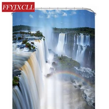 Modern 3D Rainbow Waterfall Design Waterproof Polyester Fabric Shower Curtain Eco-Friendly Bathroom Curtain Modern 3D Rainbow Waterfall Design Waterproof Polyester Fabric Shower Curtain Eco-Friendly Bathroom Curtain