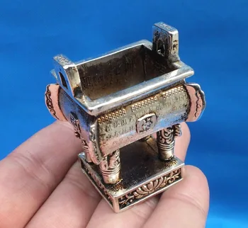 

Elaborate Small Chinese Tibetan silver Censer statue