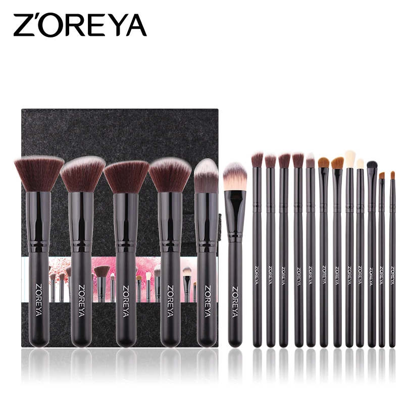 ZOREYA Makeup Brush Set 18PCS Professional Make Up Brushes Powder Blush Foundation Blending Eyebrow Brush As Beauty Tool ZOREYA Makeup Brush Set 18PCS Professional Make Up Brushes Powder Blush Foundation Blending Eyebrow Brush As Beauty Tool