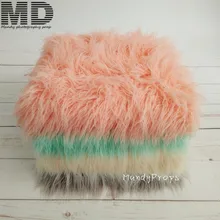 170 см x 90 см(6" x 35") монгольское искусственное меховое одеяло, 10 см длинное одеяло из искусственного фигурный мех, наполнитель корзины, реквизит для фотосессии новорожденных
