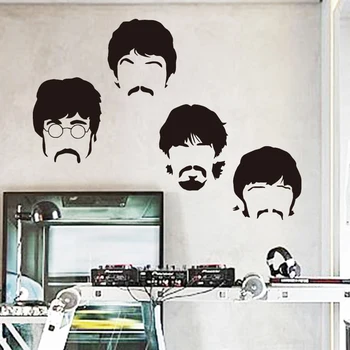

Good quality Art design music team cheap vinyl home decoration wall sticker removable house decor cartoon musician room decals