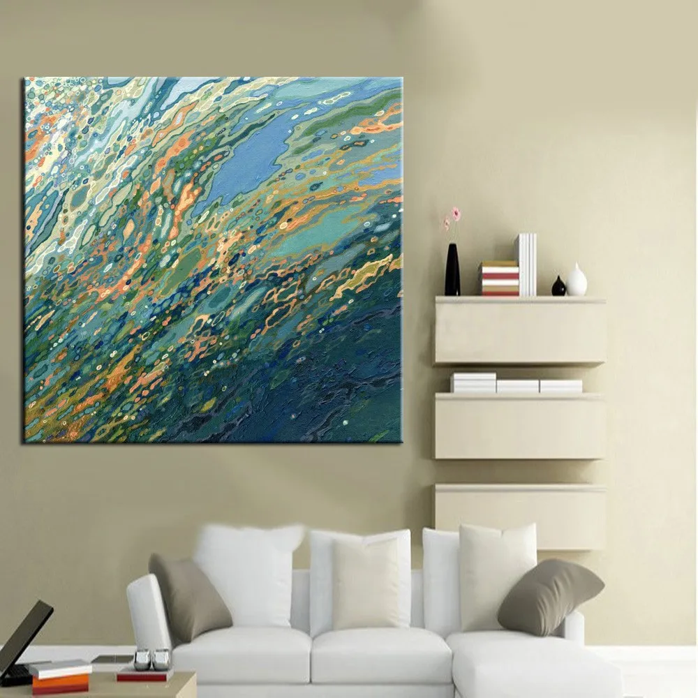 

New Design Wholesale Unique Design High Quality Handmade Living Room Abstract Sea Oil Painting On Canvas
