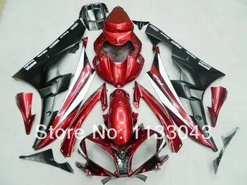 

100%New Black red fairings for Yamaha YZF-R6 06-07 YZF R6 06 07 YZF 600 R6 2006 2007 fairing sets bodywork #66ST +7gifts
