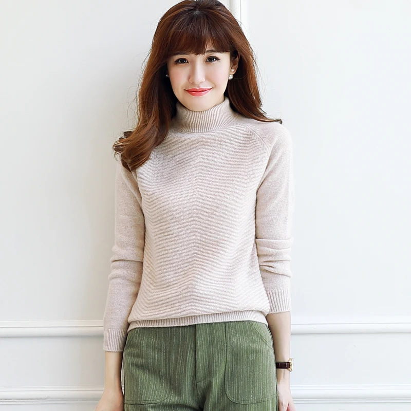 adohon 2018 womens winter Cashmere sweaters and auntmun women knitted Pullovers Turtleneck High Quality Warm Female Solid