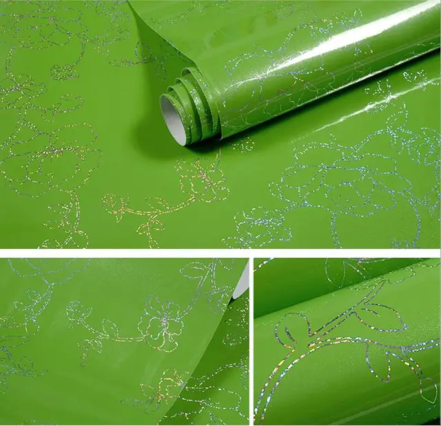 Kitchen Waterproof Oil Proof Wallpaper Fashion Flower Stars Grid Wall