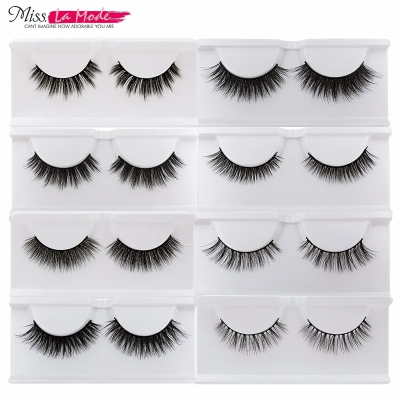 

MISSLAMODE false eyelashes natural hair mink eyelashes 3d mink lashes fake eyelashes mink xmz21-28 strip eyelashes extension