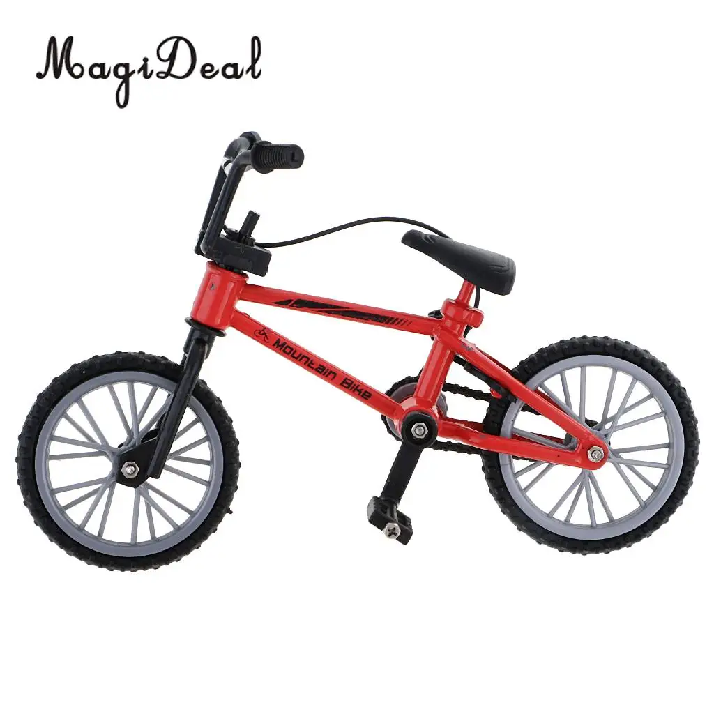 MIni Alloy Finger Mountain Bike Bicycle with Spare Tires for Children Kids Novelty Christmas Gift Collection Desk Table Decor