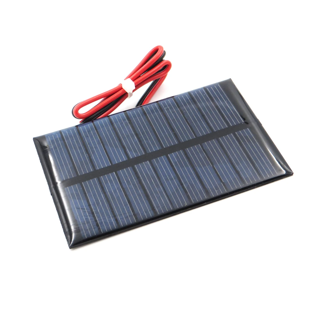 5.5V 100mA with 30cm extend cable Solar Panel Polycrystalline Silicon DIY Battery Charger Module Mini Cell wire toy | Обустройство