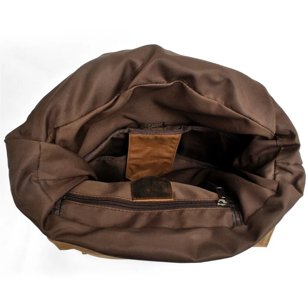 MCO, винтажный водонепроницаемый вощеный холщовый мужской рюкзак для путешествий, большая вместительность, женская сумка для выходных, базовый рулонный Топ, военный рюкзак