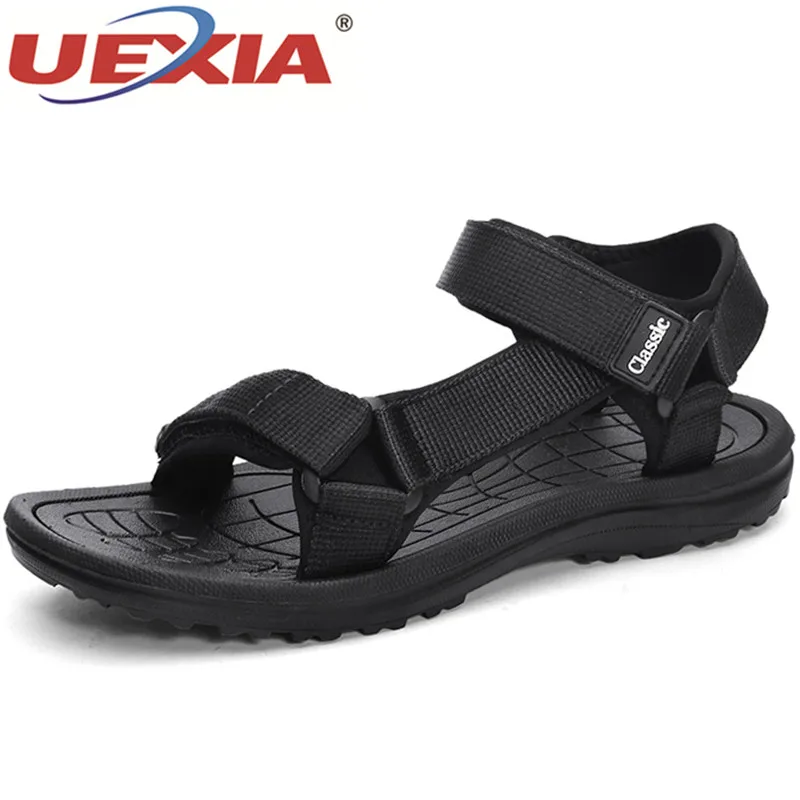 

UEXIA Sandals Men shoes Summer 2019 Beach Gladiator Fashion Mens Outdoor Sandals Shoes Flip Flops slippers Flats Comfortable