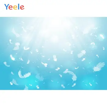 

Yeele Wallpaper Photocall Blue Sky Fallen Feathers Photography Backdrops Personalized Photographic Backgrounds For Photo Studio