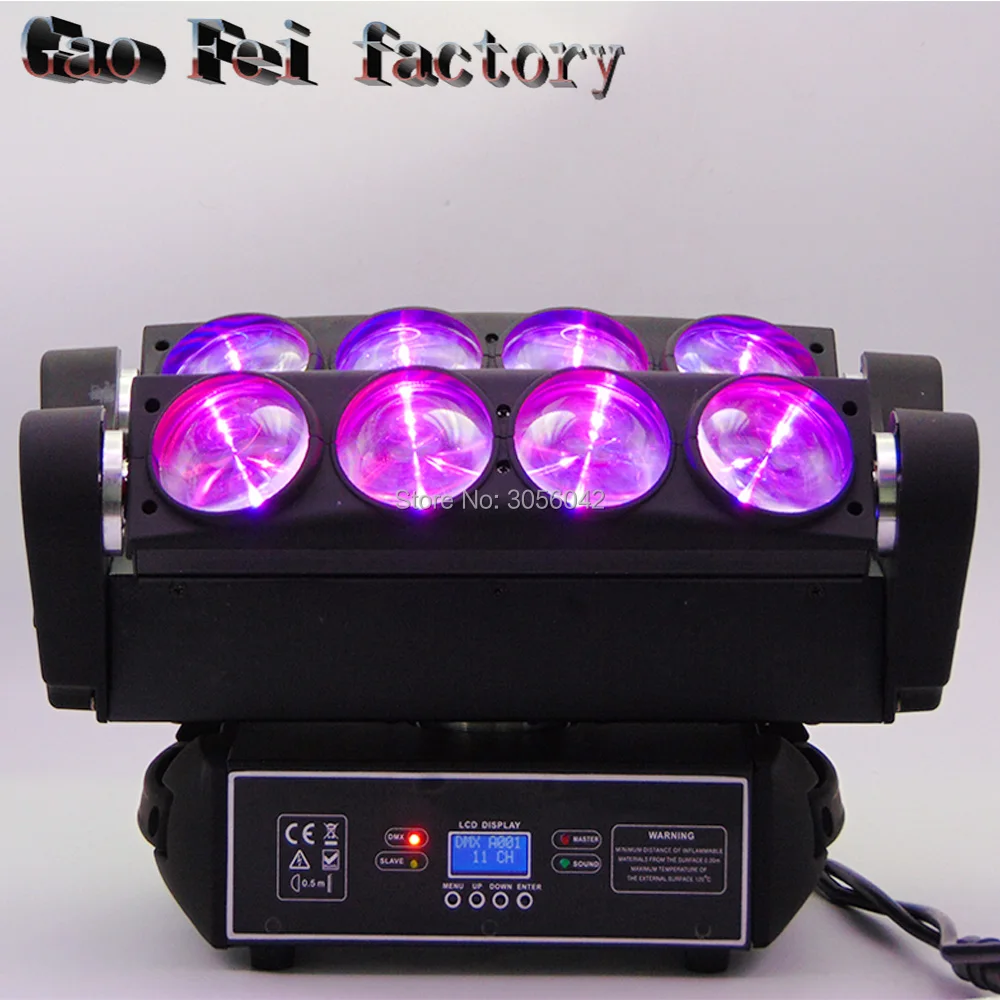

LED 8*12w RGBW CREE Beam 8 Eyes Mini Spider DMX512 Moving Head Light DJ/Fest/Home