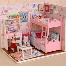 Подкластер 1 шт. Веселая серия DIY Деревянный Кукольный дом комната коробка ручной работы 3D миниатюрный кукольный домик деревянные Обучающие игрушки подарки для девочек