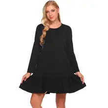 Ekouaer гофрированная ночная рубашка для беременных, платье для кормящих с длинным рукавом, женское платье для отдыха, одежда для сна
