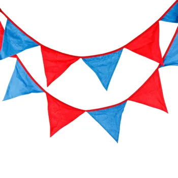 

1pcs 3.3M 12Flags Red Blue Home Fabric Cloth Decoration Flag Super Photo Shooting Banner Outdoor Birthday Party Deco Pennant