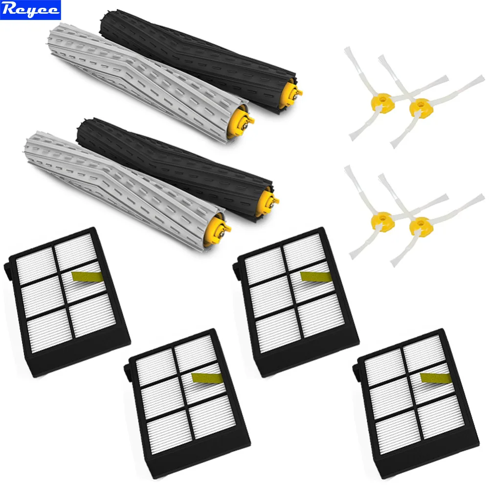 2 Set Tangle-Free Debris Extractor &Hepa Filters &Side Brush Kit For iRobot Roomba 800 900 series 870 880 980 Vacuum Cleaning new extractor brushes kit new filters brush pack kit for 800 900 series