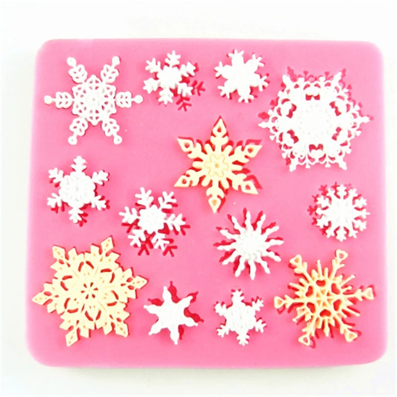 

1pcs 3D Snowflake Silicone Cake Cookie Mold Cake Cutters Decorating Tools Party DIY Fondant Molds for Confectionery Accessories