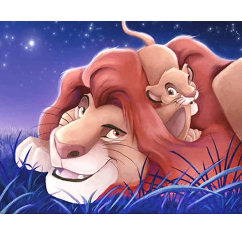 

Frameless Cartoon Animals Lions DIY Painting By Numbers Acrylic Paint On Canvas Kit Paint By Numbers For Home Decorative Art