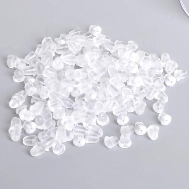 Rubber Earring Backs Silicone Round 200-2000Pcs Ear Plug Blocked