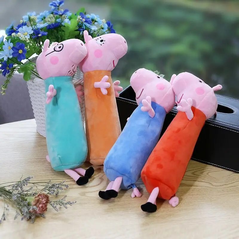 

Genuine peppa pig 28cm plush Pencil case 2019 New peppa George daddy mammy children stuffed Doll toy Birthday Christmas gift