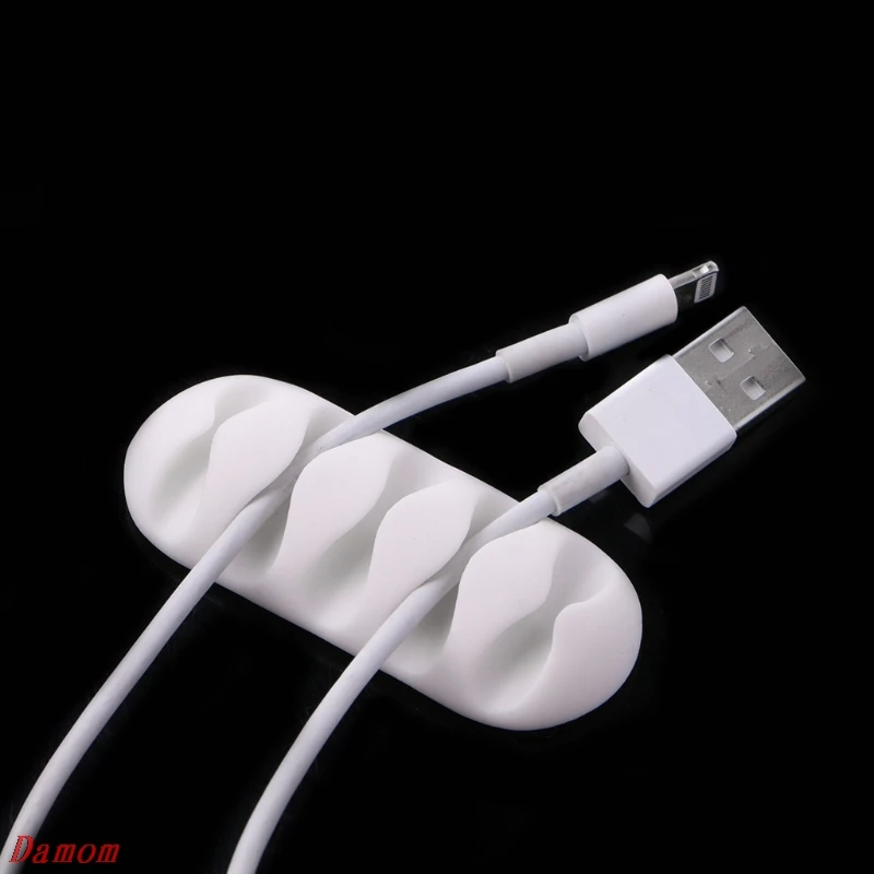 

Cord Management Wire Organizer Wall Desktop Cable Holder USB Charging Random Color Damom