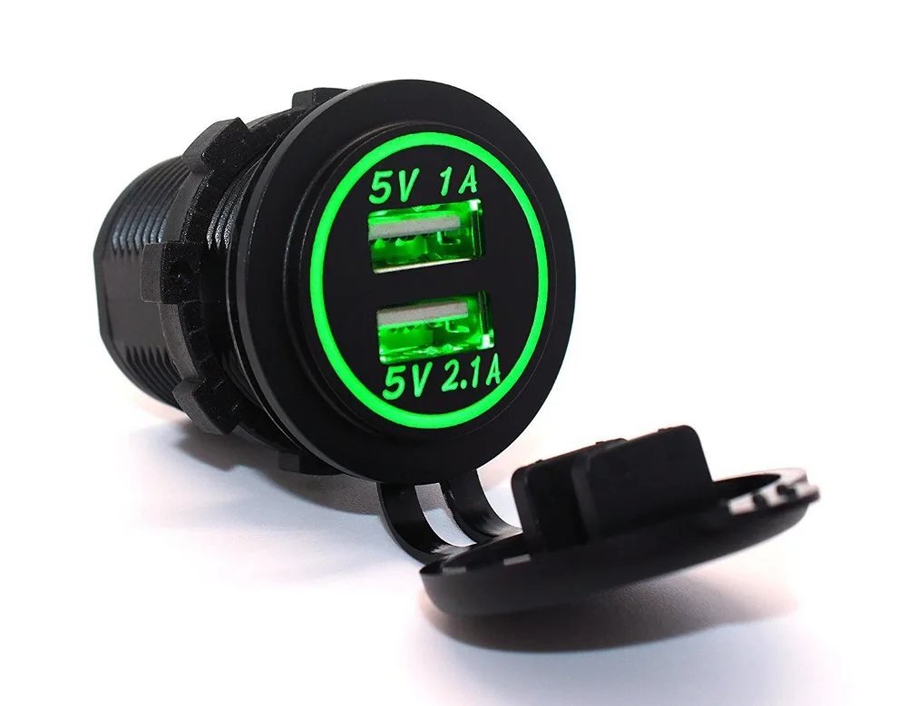 Автомобильное зарядное устройство с двумя Usb портами 5 в 2 1 а/1 А|usb car charger waterproof|charger