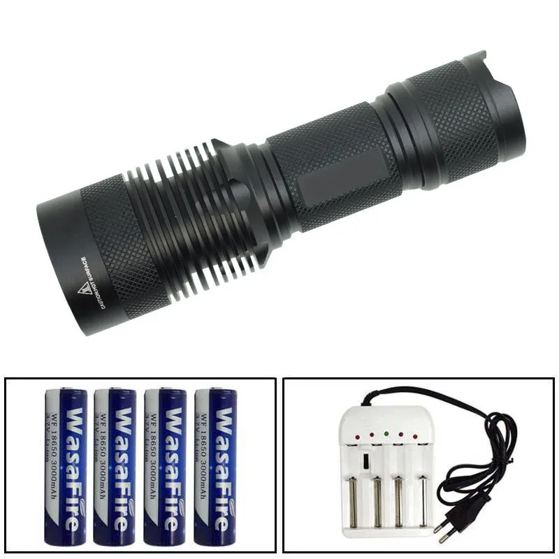 

LED Flashlight Outdoor Camping Torchlight XH P50 Portable LED Torch Bicycle Light With 18650 Battery + Charger For Hunting