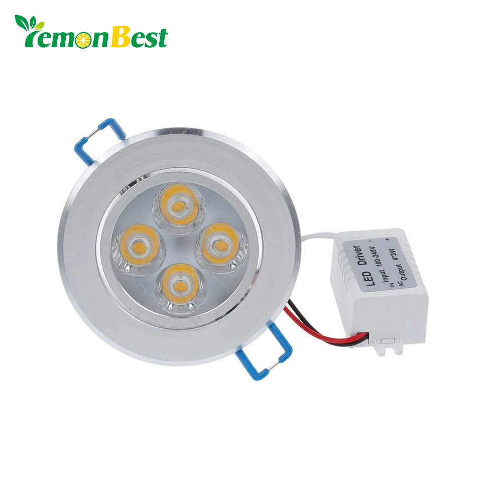 

LemonBest 4*3W 12w LED Ceiling Down Light Indoor Spot Lamp AC 85-265V Warm White/Cool White