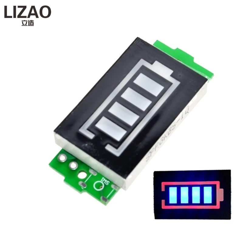 

1S 2S 3S 4S Single 3.7V Lithium Battery Capacity Indicator Module 4.2V Blue Display Electric Vehicle Battery Power Tester Li-ion