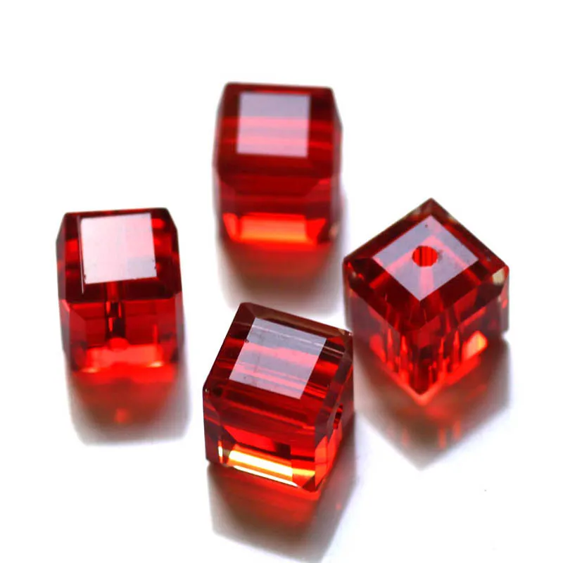 AAA Grade 100pcs/Bag Square Shape 6x6mm Crystal Glass Facet Cube Loose Spacer Beads for DIY Jewelry Making | Украшения и