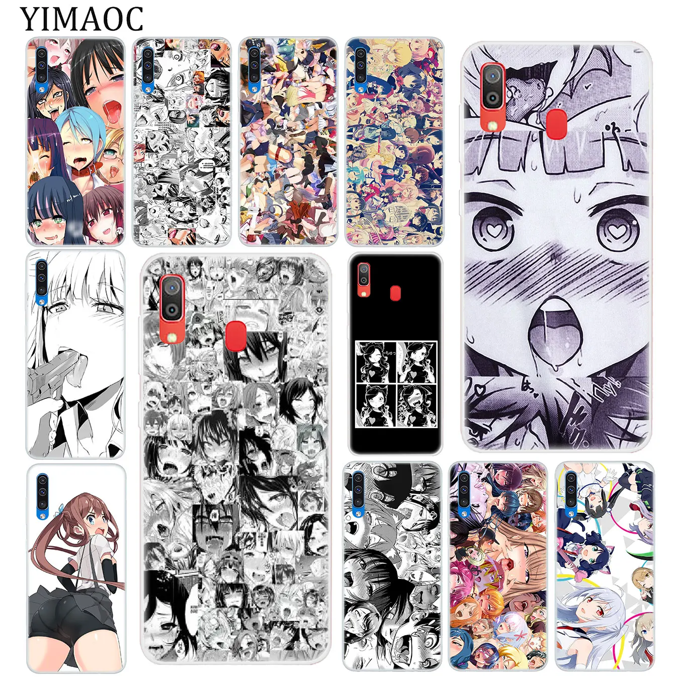 

YIMAOC cute Ahegao Anime Funny Soft Silicone Case for Samsung Galaxy A70 A50 A40 A30 A10 M10 M20 M30 Phone Cover