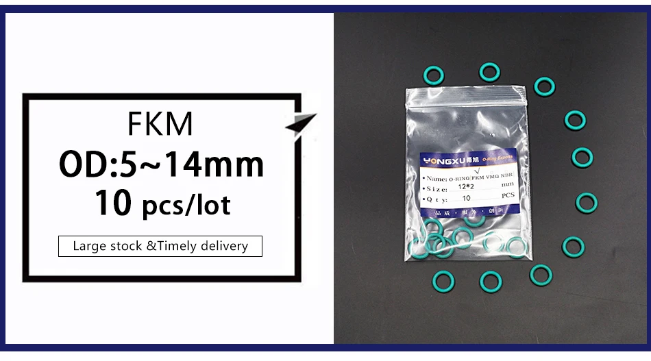 20 шт./лот зеленый FKM кольца из фторированной резины уплотнения 2 мм Толщина 5/6/7/8/9/10/11/12/13/14 мм OD уплотнительные кольца уплотнение прокладка кольца топлива шайба