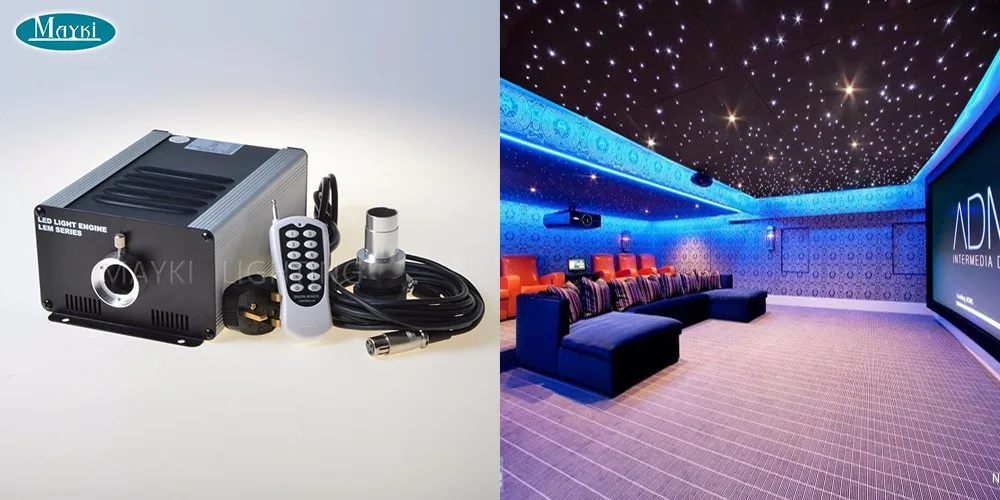 DMX function two motors 20W Cree chip LED optical fibre light source with two wheel inside for star twinkle lights (5)