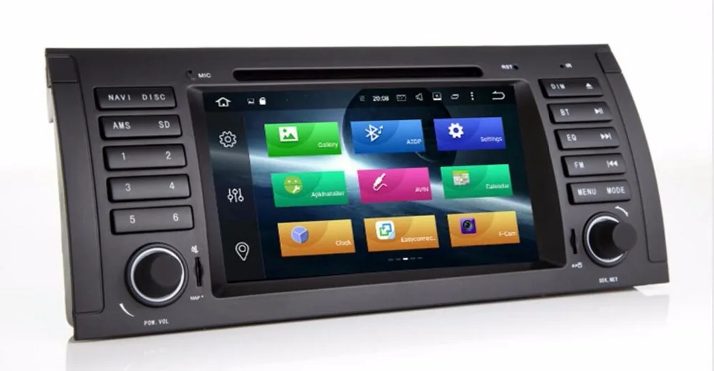 Excellent 7 Inch Android 8.0 Car DVD GPS Player For BMW E39 M5 E53 X5 Navigation Octa Core 4G RAM 32G ROM Radio BT MAP 1024*600 WIFI DAB+ 3
