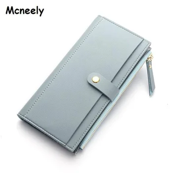 

Lovely Long Solid Luxury Brand Women Wallets Fashion Hasp Leather Wallet Female Purse Clutch Money Girls Wallet Coin Purse