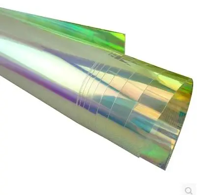 

Colorful glass film color chameleon Colorful laser mall window explosion-proof transparent decorative paper windows rainbow -58
