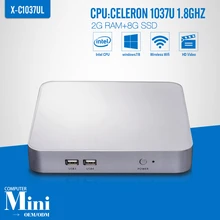 Mini computador Celeron C1037U 2 GB RAM 8 GB SSD WIFI Desktop Mini Thin Client teclado Mouse sem fio