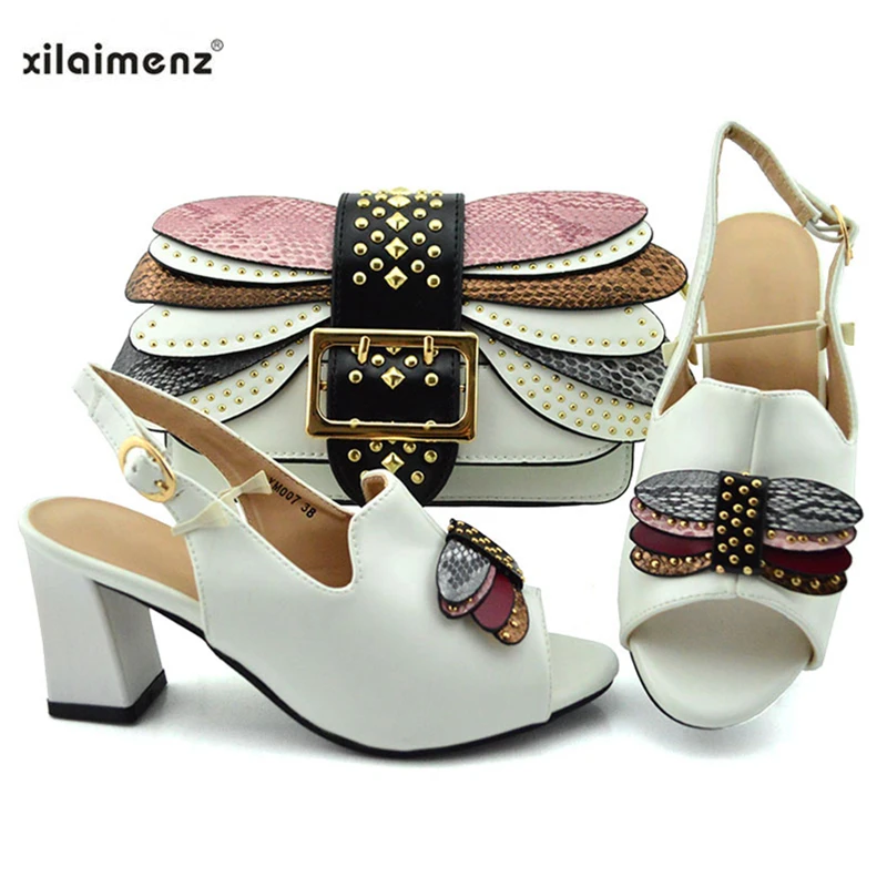 

2019 Blue High Quality Pu Leather Italian Special Arrivals Shoes And Bag Set African Women Matching Shoes And Bag Set for Party