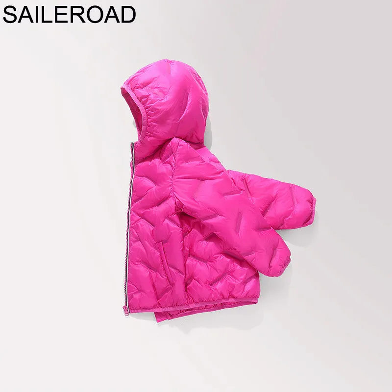 SAILEROAD/3-9Years детская зимняя куртка для девочек и мальчиков Winterjas Jongens Пуховое пальто для девочек для русской зимы Plumas Nina - Цвет: dark pink