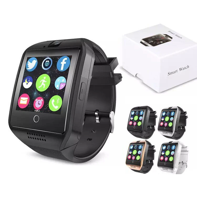 

Q18 Bluetooth Smart Watch Support SIM Card NFC Connection Health Smartwatches For Android Smartphone With Rectangle Package