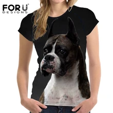 Forudesigns Для женщин футболка спортивная рукавом тренер Бег Рубашки для мальчиков бульдог печати мягкие дышащие женские Футболки для девочек Йога Бодибилдинг Топ