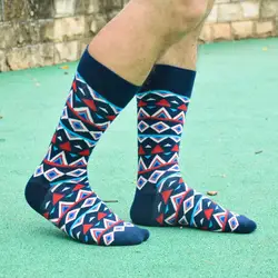 Оригинальный бренд хорошее качество зимние носки мужские Красочные Argyle носок весело мужские хлопковые носки Свадебные носки в подарок