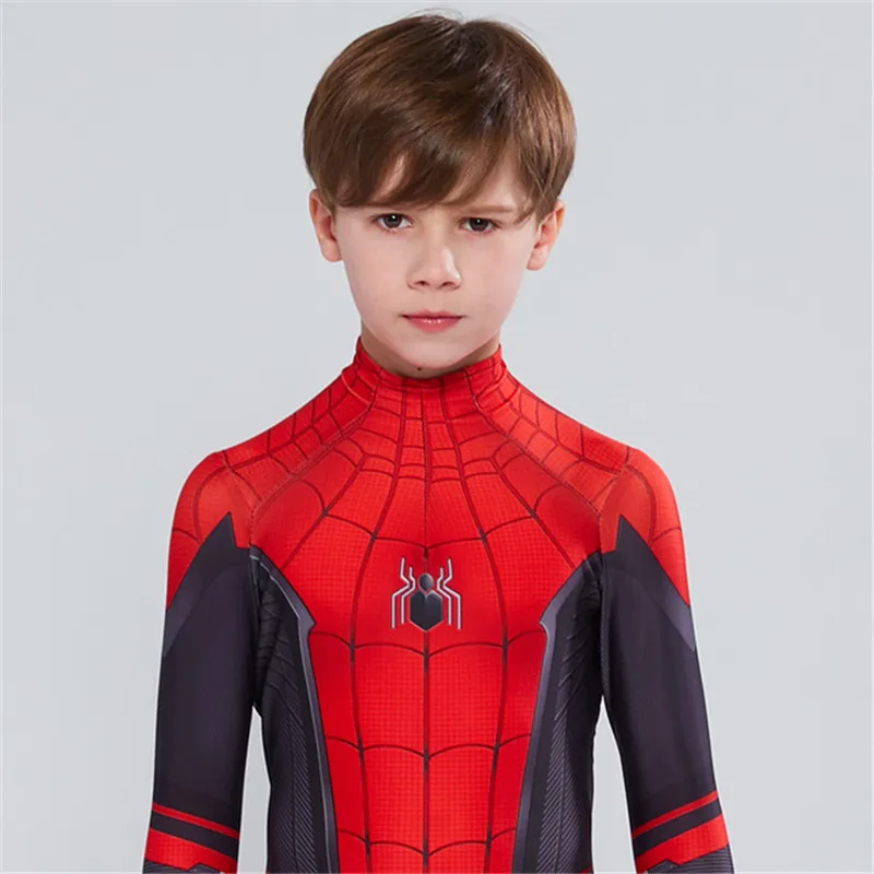 Коллекция года, детский костюм для мальчиков и девочек с рисунком Человека-паука: вдали от дома, костюм «Cusplay» Комбинезоны «Питер Паркер», комбинезоны «Человек-паук», колготки, маска