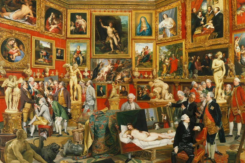 Puzzles 1000 MOMEMO Tribuna of The Uffizi, 1000 деталей, пазл для взрослых, деревянный, 1000 деталей, всемирно известная картина маслом, головоломка, игрушка для домашнего декора - Цвет: Puzzles 1000