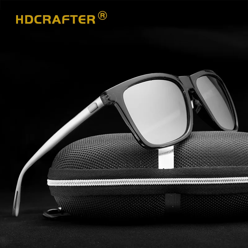 Квадратные алюминиевые солнцезащитные очки HDCRAFTER для мужчин и женщин винтажные