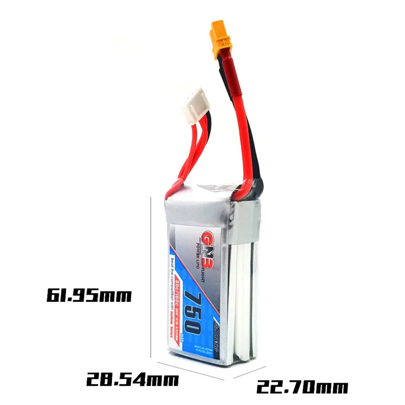 2 шт. Gaoneng 750 мАч 11 1 В 80C/160C 3S Lipo батарея с JST XT30 разъемом для FPV гоночного дрона UAV RC