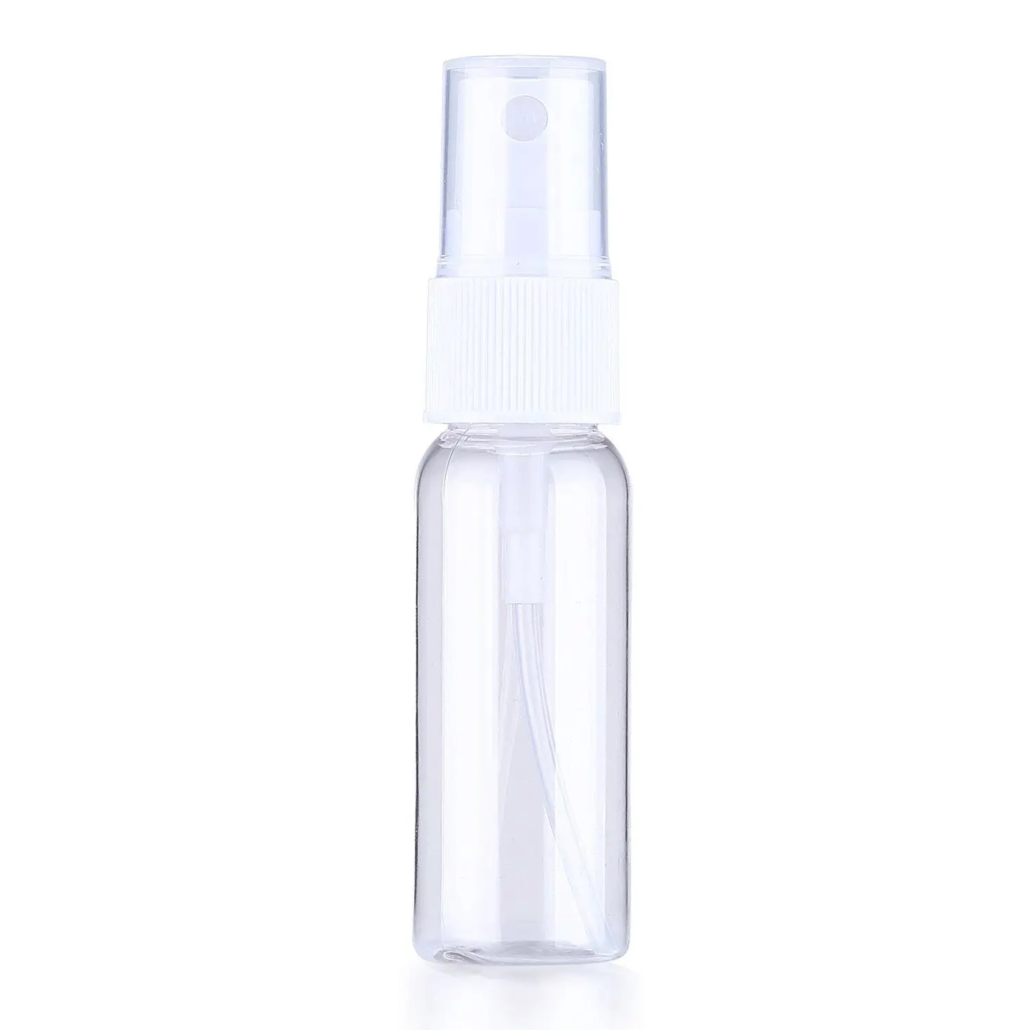 

50-pack Empty Clear Plastic Fine Mist Spray Bottles with Microfiber Cleaning Cloth, 20ml Refillable Container Perfect for Clea