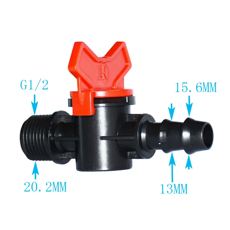 Wxrwxy садовый кран мужской 1/2 до 1/2 шланг оросительный клапан 16 мм краны резьбовой разъем колючий 16 мм шланг адаптер 2 шт